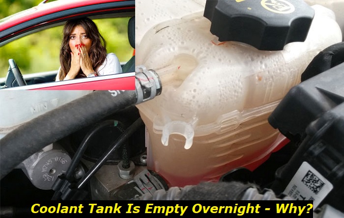 coolant tank is empty overnight